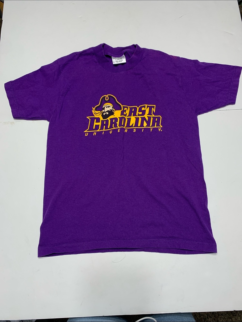 East Carolina University Purple Graphic Tee - Classic Crew Neck